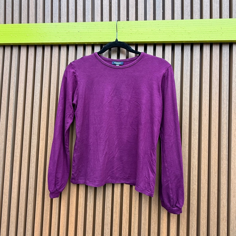Burberry Rich Purple Crew Neck Top